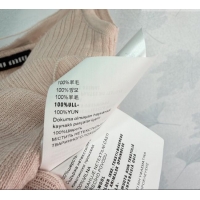 Buy Discount Miu Miu Wool Knit Vest MM031006 Light Pink 2026