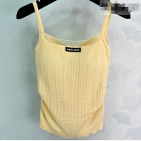 Top Design Miu Miu Wool Knit Vest MM031006 Yellow 2026