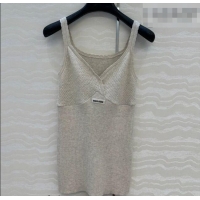 Most Popular Miu Miu Cotton Knit Long Vest MM031007 Grey 2026