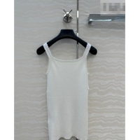 Good Taste Miu Miu Cotton Knit Long Vest MM031007 White 2026