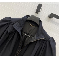 Super Quality Chloe Gathered Boule Jacket in Cotton 1006 Black 2026