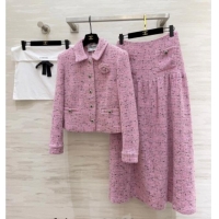 Market Sells Chanel Tweed Jacket CH031101 Pink 2026