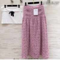 Famous Brand Chanel Tweed Skirt CH031101 Pink 2026