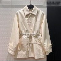 Buy New Cheap Bottega Veneta Leather Neck Jacket BV031105 White 2026