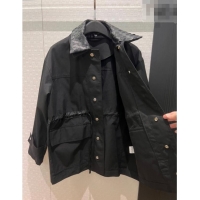 Top Grade Bottega Veneta Leather Neck Jacket BV031105 Black 2026