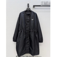 Buy Discount Prada Nylon Coat PR031102 Black 2026
