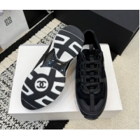 Grade Quality Chanel Calfskin Leather & Suede Sneakers G47010 Black 2026