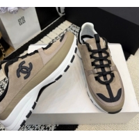 Buy New Cheap Chanel Calfskin Leather & Suede Sneakers G47010 Beige 2026