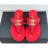 Popular Style Chanel Lambskin Leather Flat Slides Sandal CH030609 Red 2026