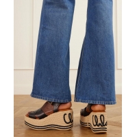 ​Big Discount Chloe Sand Wedge Sandal With Calfskin Heel 10.5cm 26905 Black