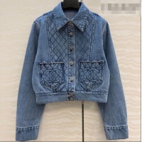 Top Quality Chanel Cotton Denim Jacket CH031112 Blue 2026