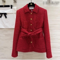 Top Grade Chanel Tweed Jacket CH0311012 Red 2026
