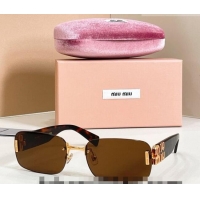 Luxury Discount Miu Miu Sunglasses MU168AV Brown 2026