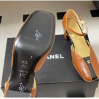 Grade Quality Chanel Lambskin & Patent Leather Mary Janes Pumps 4.5cm CH030611 Brown 2026