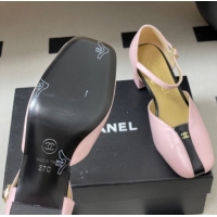 Top Grade Chanel Lambskin & Patent Leather Mary Janes Pumps 4.5cm CH030611 Pink 2026
