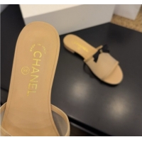 Cheap Price Chanel Mesh Flat Slides Sandal wih Bow G47023 Beige 2026