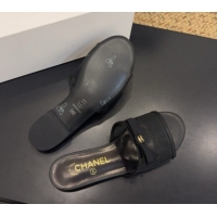 Best Grade Chanel Mesh Flat Slides Sandal wih Bow G47023 Black 2026