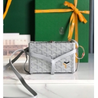 Original Cheap New Goyard Minaudiere Trunk Case Bag G7972 Silver