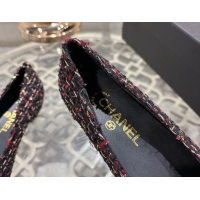 Top Design Chanel Tweed & Patent Leather Ballet Flats with Camellia Bloom CH030704 Multicolor 2026