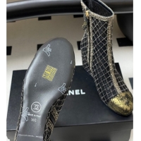 Duplicate Chanel Sequins and Mesh Wedge Ankle Boots 7.5cm CH030705 Black 2026