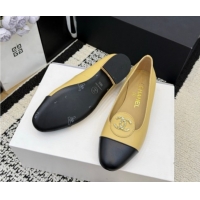 Grade Quality Chanel Calfskin Leather Ballets Flat with Circle CC CH030706 Beige 2026
