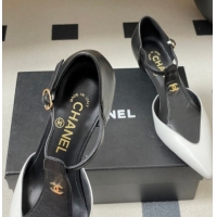 Discount Chanel Lambskin Leather Pumps 7.5cm CH030707 Black/White2 2026
