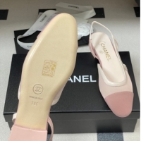 Top Grade Chanel Mesh & Grosgrain Slingbacks Flat G31319 Light Pink 2026