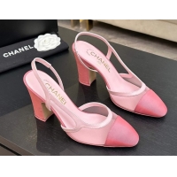 Best Price Chanel Mesh & Grosgrain Slingbacks Pump 9cm G45509 Pink2 2026