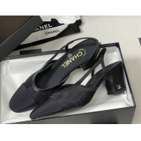 Buy Luxury Chanel Mesh & Grosgrain Slingbacks Pump 6.5cm G31318 Black 2026 