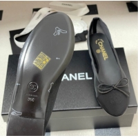 Unique Discount Chanel Mesh & Grosgrain Ballet Flats with Bow Black G02819 2026