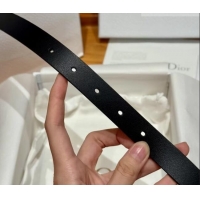 Promotional Dior Smooth Calfskin Belt 2cm with DIOR Buckle 0617 Black/Gold 2025