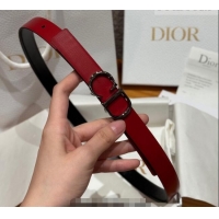 Top Grade Dior CD Buckle Reversible Belt 2cm in Smooth Leather DR2012025 Red 2025