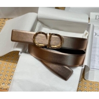 Good Taste Dior CD Buckle Reversible Belt 3.5cm in Smooth Leather DR2013025 Rose Gold 2025