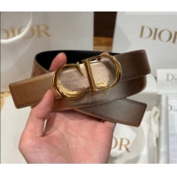 Good Taste Dior CD Buckle Reversible Belt 3.5cm in Smooth Leather DR2013025 Rose Gold 2025