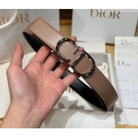 Big Discount Dior CD Buckle Reversible Belt 3.5cm in Smooth Leather DR2013025 Beige 2025