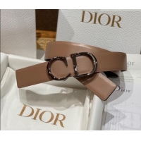 Big Discount Dior CD Buckle Reversible Belt 3.5cm in Smooth Leather DR2013025 Beige 2025