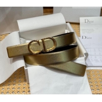 Good Product Dior CD Buckle Reversible Belt 3.5cm in Smooth Leather DR2013025 Yellow Gold 2025