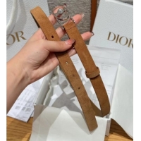 Unique Discount Dior Suede and Leather Belt 2cm with Strass CD Buckle 1231 Beige/Silver 2025