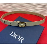 Super Quality Dior Calfskin Leather Belt 2cm with Strass CD Buckle 1231 Beige/Gold 2025