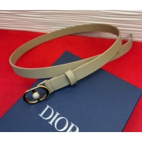 Super Quality Dior Calfskin Leather Belt 2cm with Strass CD Buckle 1231 Beige/Gold 2025