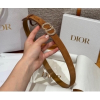Shop Promotional Dior Suede Belt 2cm with Strass CD DR031701 Camel Brown 2026