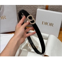 Top Design Dior Suede Belt 2cm with Strass CD DR031701 Black 2026