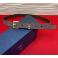 Buy Fashionable Dior Saddle Loop Belt 2cm in Suede with CD Pin Buckle DR031705 Taupe/Gold 2026