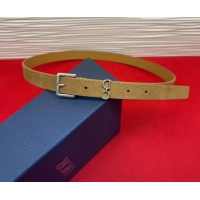Super Quality Dior Saddle Loop Belt 2cm in Suede with CD Pin Buckle DR031705 Biscuits Beige/Silver 2026