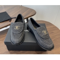 Luxurious Chanel Cotton Mocassins Loafers G47119 Black 2026