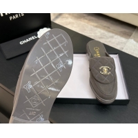 Purchase Chanel Corduroy Flat Mules with CC Foldover G47119 Grey 2026