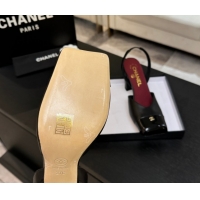 Duplicate Chanel Slingbacks in Lambskin & Patent Calfskin 9cm Heel G47204 Black Spring Summer 2026