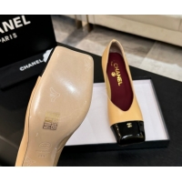 Stylish Chanel Pumps in Lambskin & Patent Calfskin 9cm Heel G47203 Beige Spring Summer 2026