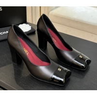 Best Grade Chanel Pumps in Lambskin & Patent Calfskin 9cm Heel G47203 Black Spring Summer 2026