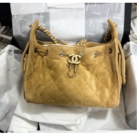 Trendy Design Chanel 25 Mini Hobo Handbag in Suede AS5631 Apricot 2025
